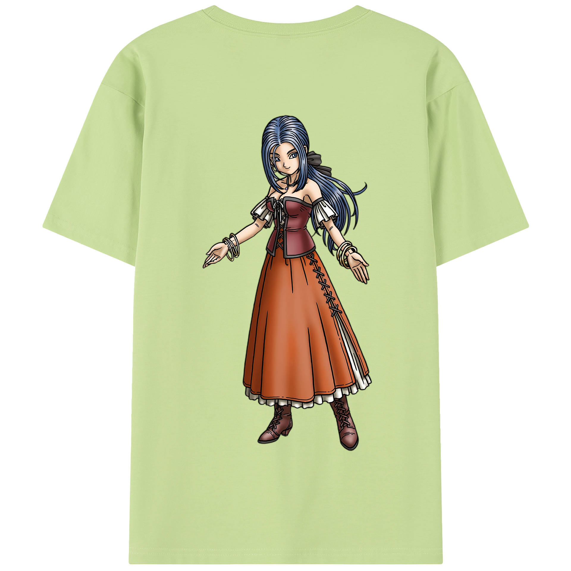 （画像用） ドラゴンクエスト Doragon Kuesuto Dragon Quest 綿100％半袖Tシャツ（背面プリント）